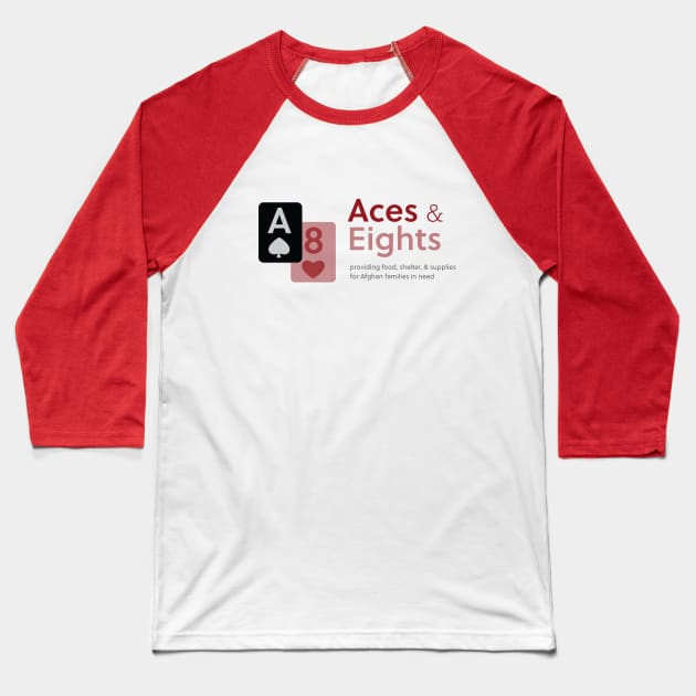 Red Aces and Eights Baseball T-Shirt by Aces & Eights 